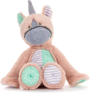 DEMDACO Oddball 8 x 6 Inch Soft Polyester Soft Cuddly Huggable Multi-Textured Toy Mini Plush Stuffed Animal, Pink and Purple Unicorn