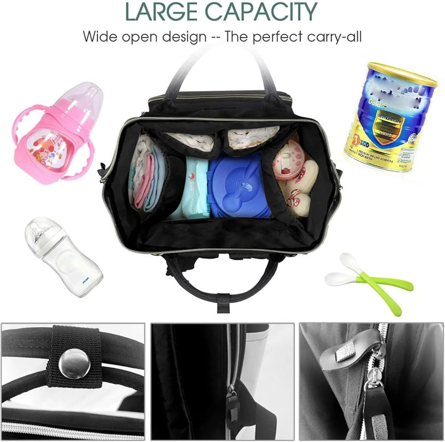 Diaper Bag Backpack For Women, Cartoon Air Transportation Waterproof Multifunction Travel Pack Maternity Baby Changing Bags, Nappy Baby Bags With Multi-Function For Baby