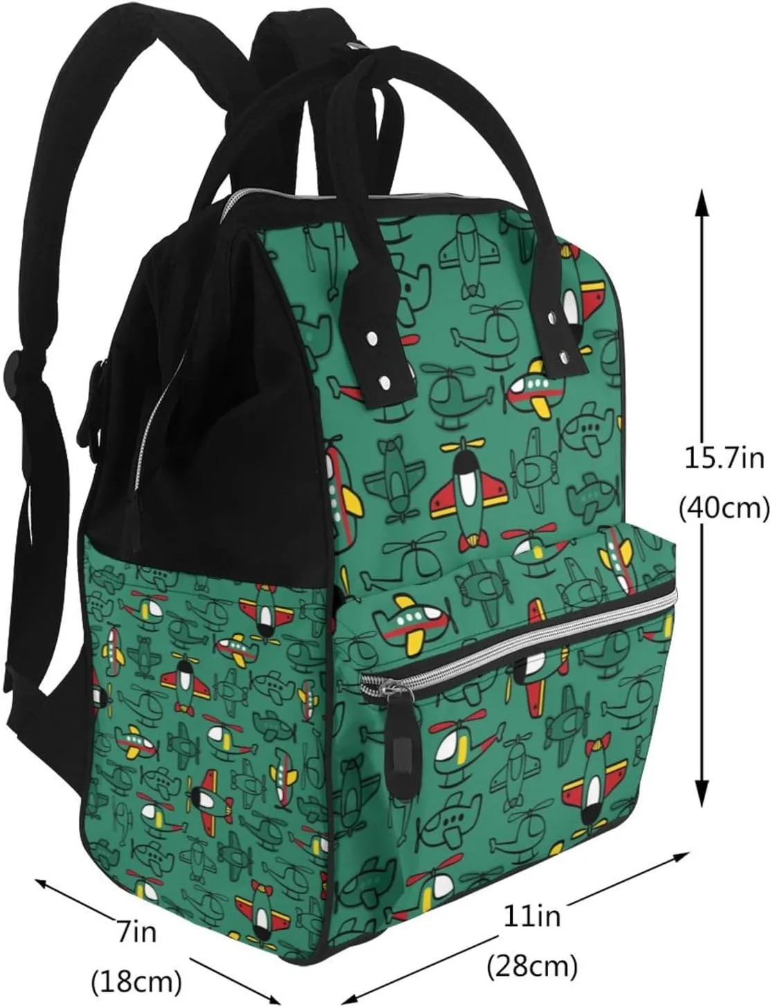 Diaper Bag Backpack For Women, Cartoon Air Transportation Waterproof Multifunction Travel Pack Maternity Baby Changing Bags, Nappy Baby Bags With Multi-Function For Baby