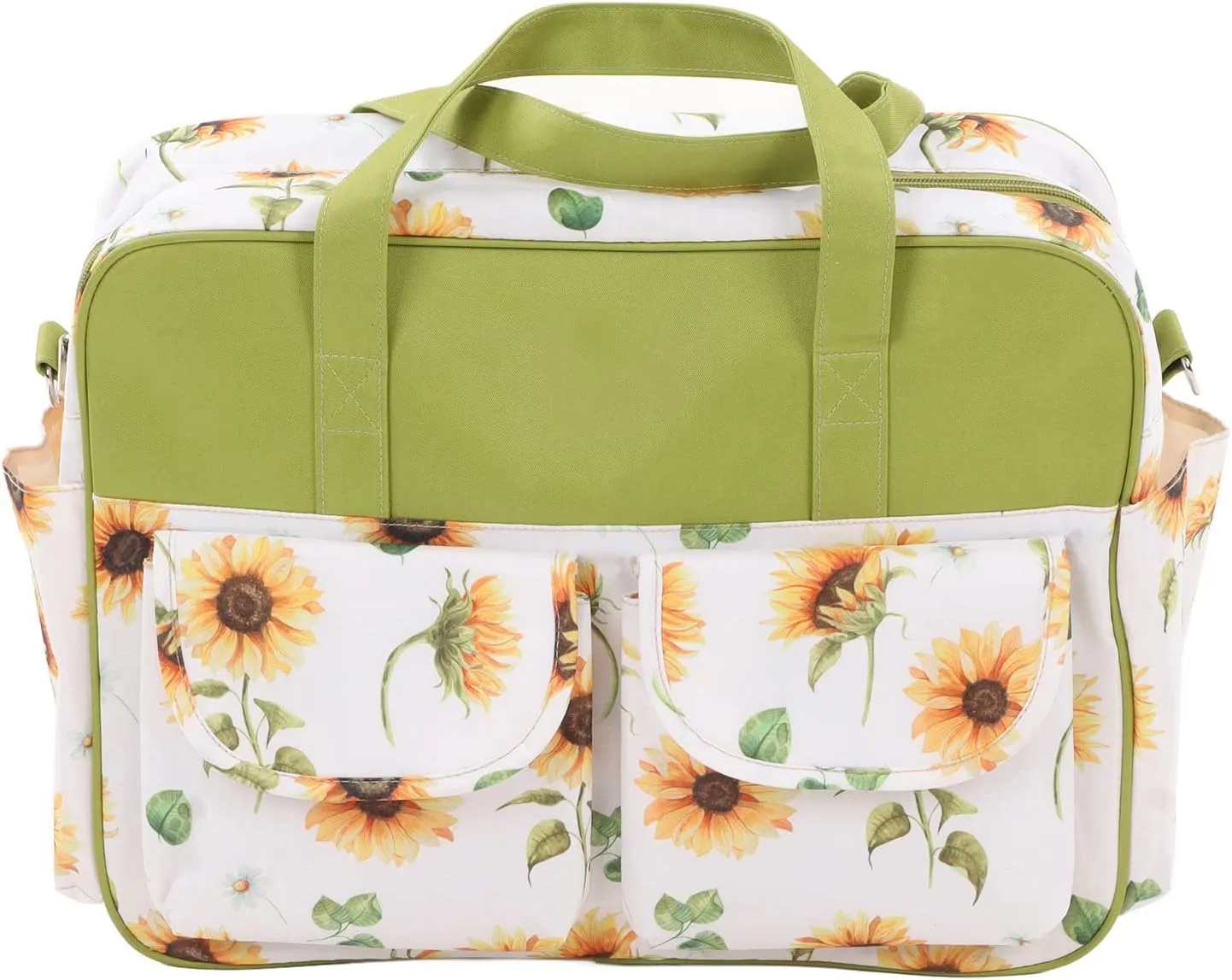 Diaper Bag, Multifunction Baby Bag for Boys and Girls with Many Pockets Travel Diaper Bag for Mom and Dad (Sunflower)