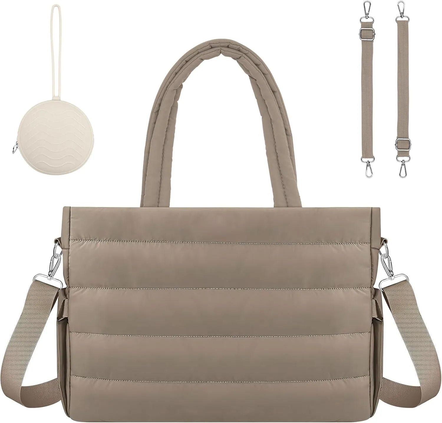 Diaper Bag Tote with Silicone Pacifier Case,Tote Bags Crossbody Hospital Bag Travel Large Mommy Bag