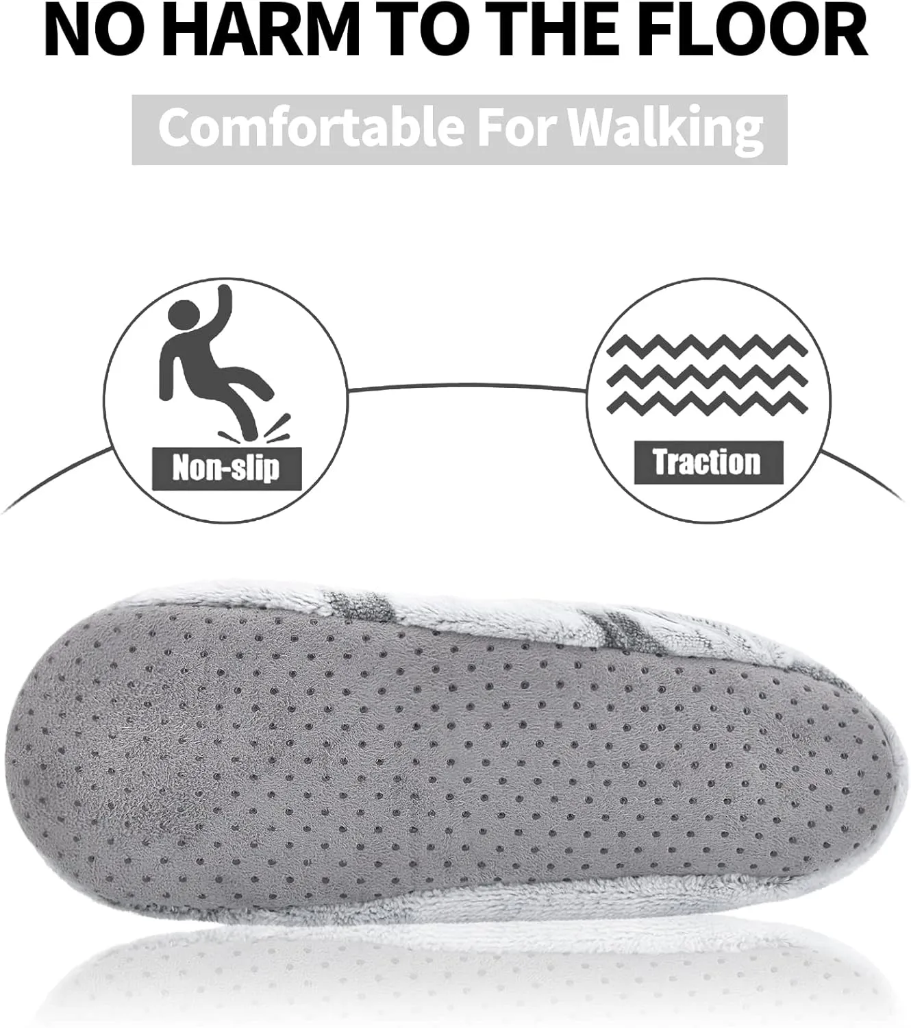 DICUIRD Women's Ballerina Slippers Lightweight House Slippers with Stretchable Heel Design