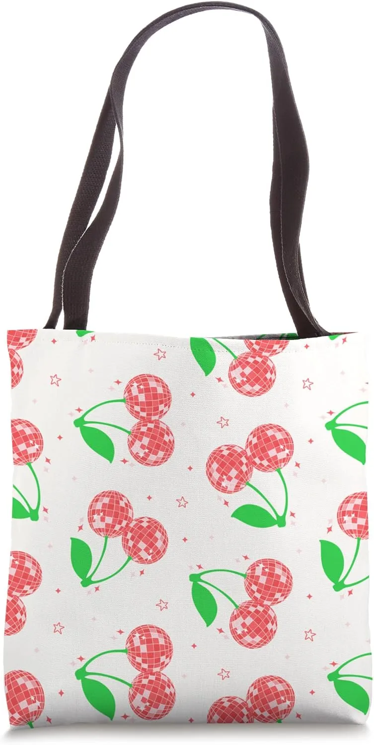 Disco Cherry Balls Pattern Tote Bag