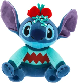 Disney Store Official Lilo & Stitch Official Holiday Plush - Festive Stitch Design - 14-Inch - Perfect Seasonal Gift for Fans - Celebrate Christmas with This Adorable Alien