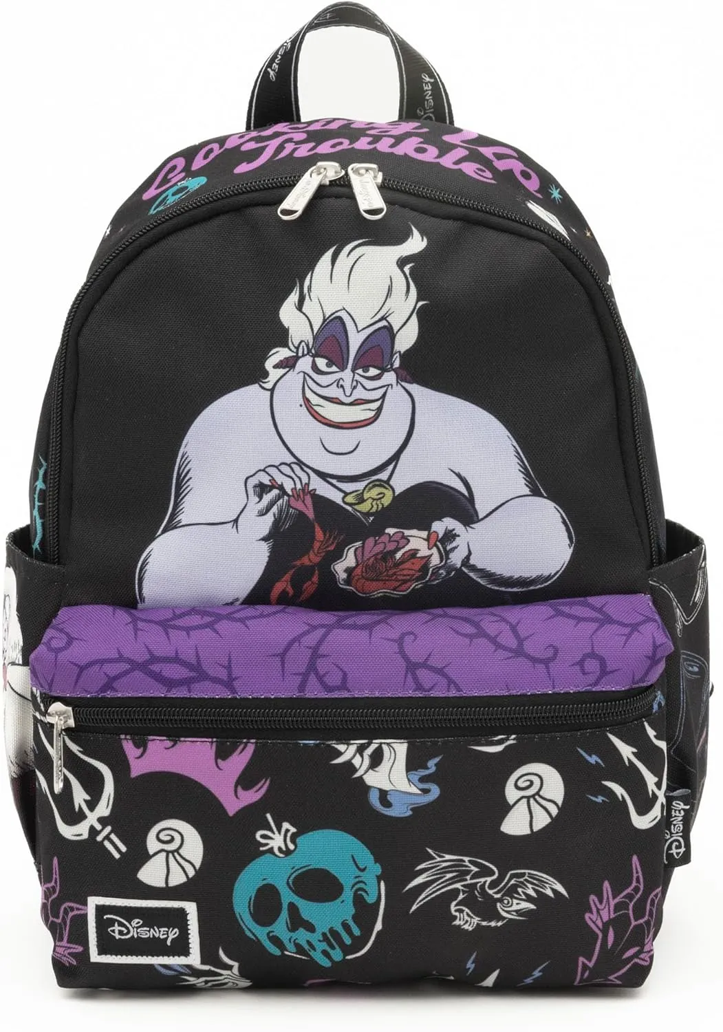 Disney Villains - Ursula 13"" Deluxe Nylon Daypack, Black