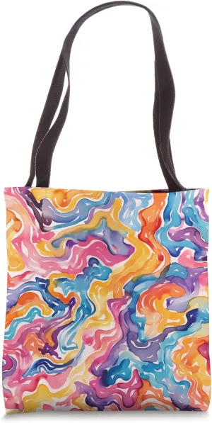 Dizzy Abstract Watercolor Pattern Tote Bag