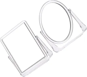 DOITOOL Unique Design Double Sided Mirror Cosmetic Mirrors Rotatable 360° for Dorm Home Travel