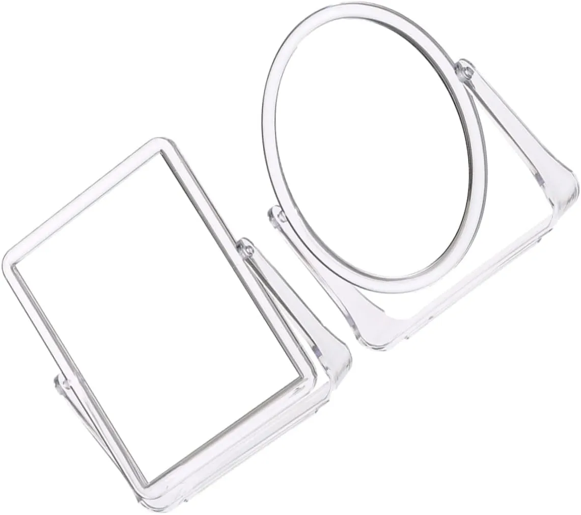 DOITOOL Unique Design Double Sided Mirror Cosmetic Mirrors Rotatable 360° for Dorm Home Travel