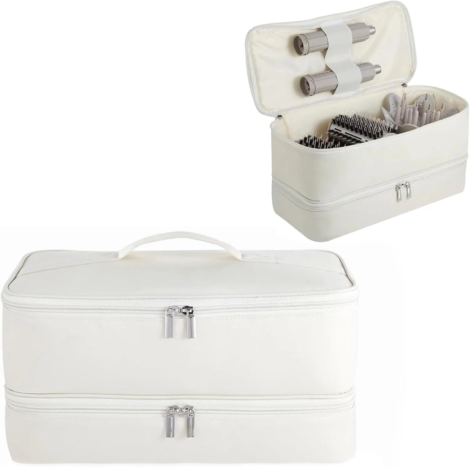 Double-Layer Carrying Case for Shark Flexstyle, Travel Case for Shark Flexstyle/FlexFusion, Portable Storage Organizer bag for Shark Flexstyle/Dyson Airwrap Styler and Attachments
