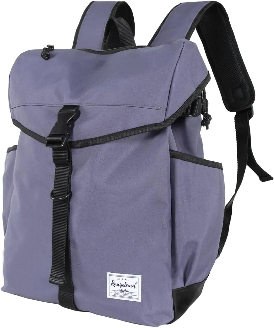 Drawstring Flap Backpack Rucksack Lightweight Travel Laptop Backpack for Women Men Carry-on Daypack 17L Commute Gym Sport, Gray Pewter