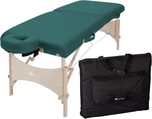 EARTHLITE Portable Massage Table HARMONY DX – Foldable Physiotherapy/Treatment/Stretching Table, Eco-Friendly Design, Hard Maple, Superior Comfort incl. Face Cradle & Carry Case (30" x 73")