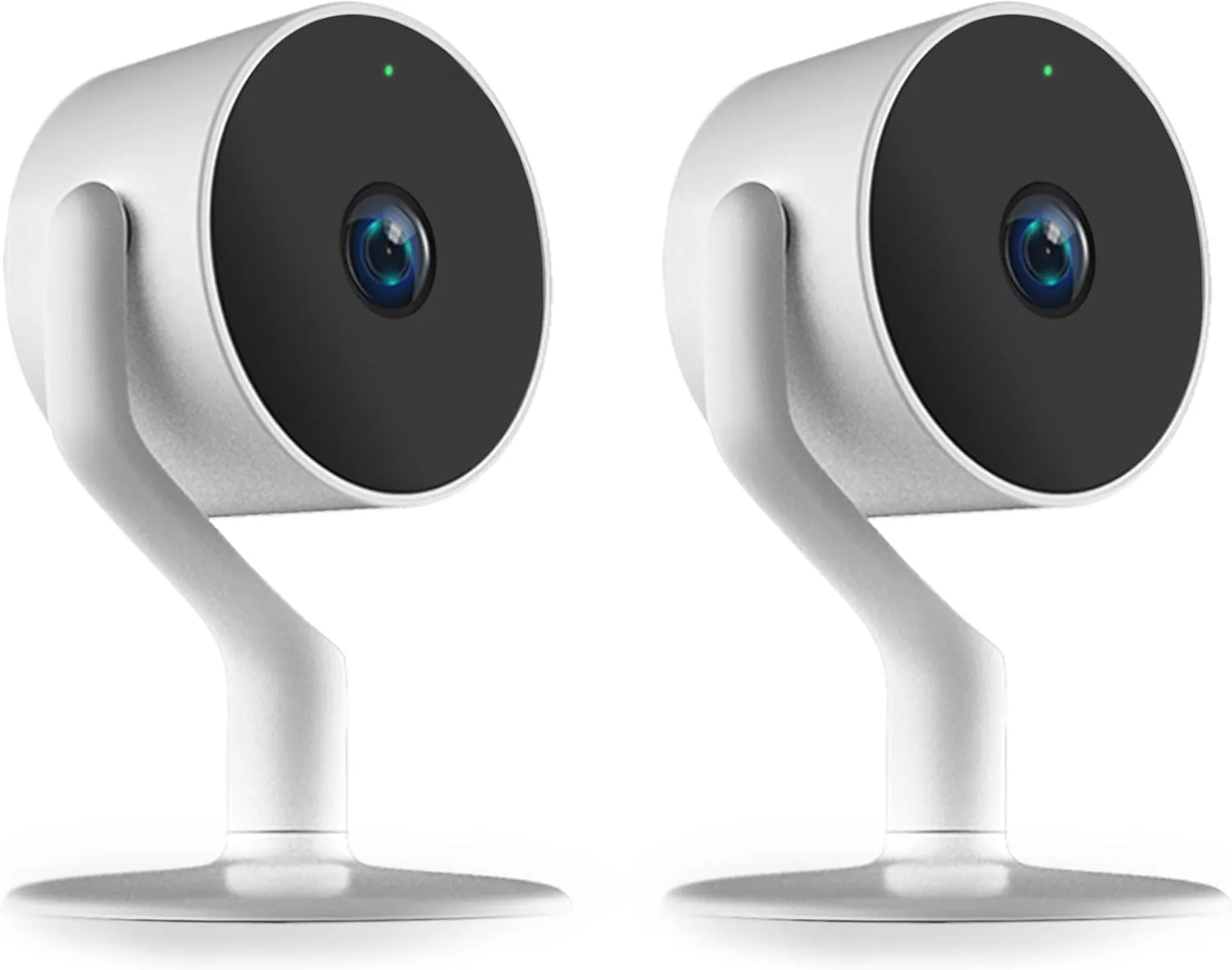eco4life IP Cam 8C 1080p HD Indoor WiFi Smart Home Camera with Night Vision, 2-Way Audio, Works with Alexa, Google Assistant and Siri, White, 2-Pack