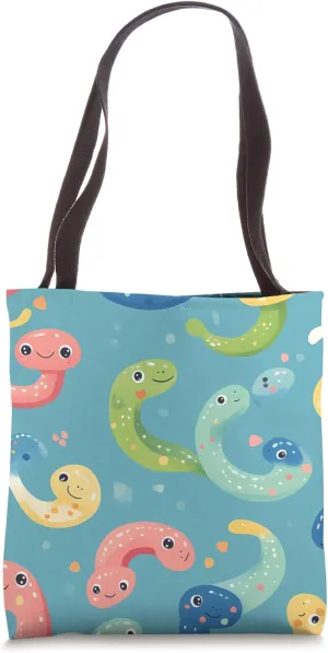 Eel Kawaii Animal Wildlife Pattern Tote Bag