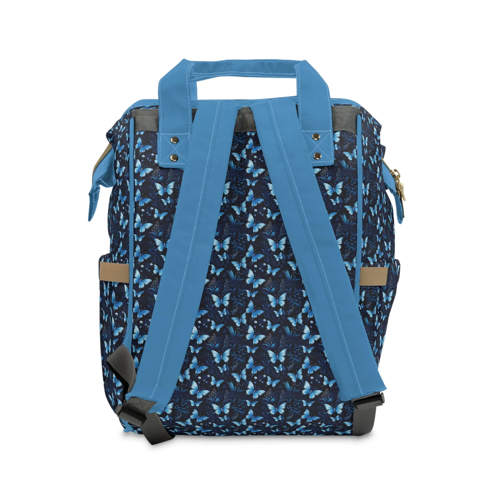 Elegant Butterfly Diaper Backpack - Lightweight & Durable Nylon Baby Bag with Beautiful Butterfly Motifs, Ideal for On-The-Go Parents