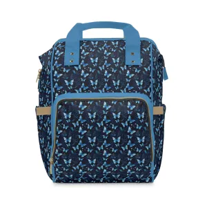 Elegant Butterfly Diaper Backpack - Lightweight & Durable Nylon Baby Bag with Beautiful Butterfly Motifs, Ideal for On-The-Go Parents