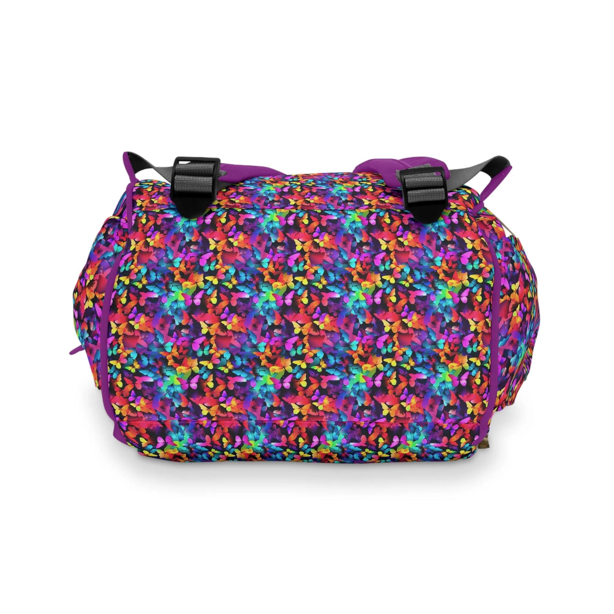 Elegant Butterfly Diaper Backpack - Lightweight & Durable Nylon Baby Bag with Beautiful Butterfly Motifs, Ideal for On-The-Go Parents