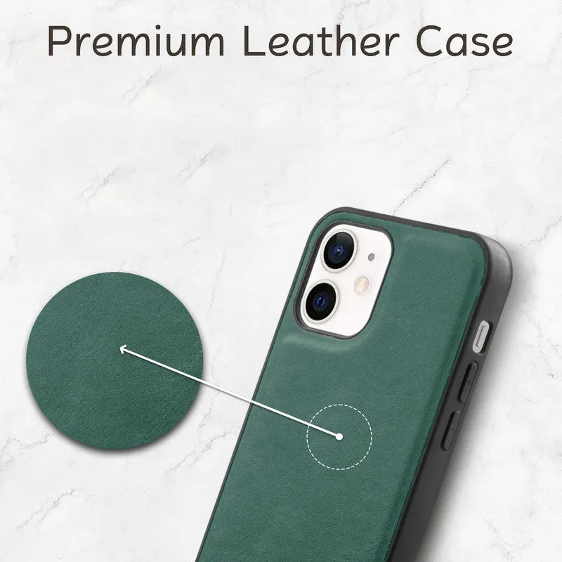 Elegant Leather Finish Back Cover for Apple iPhone 12