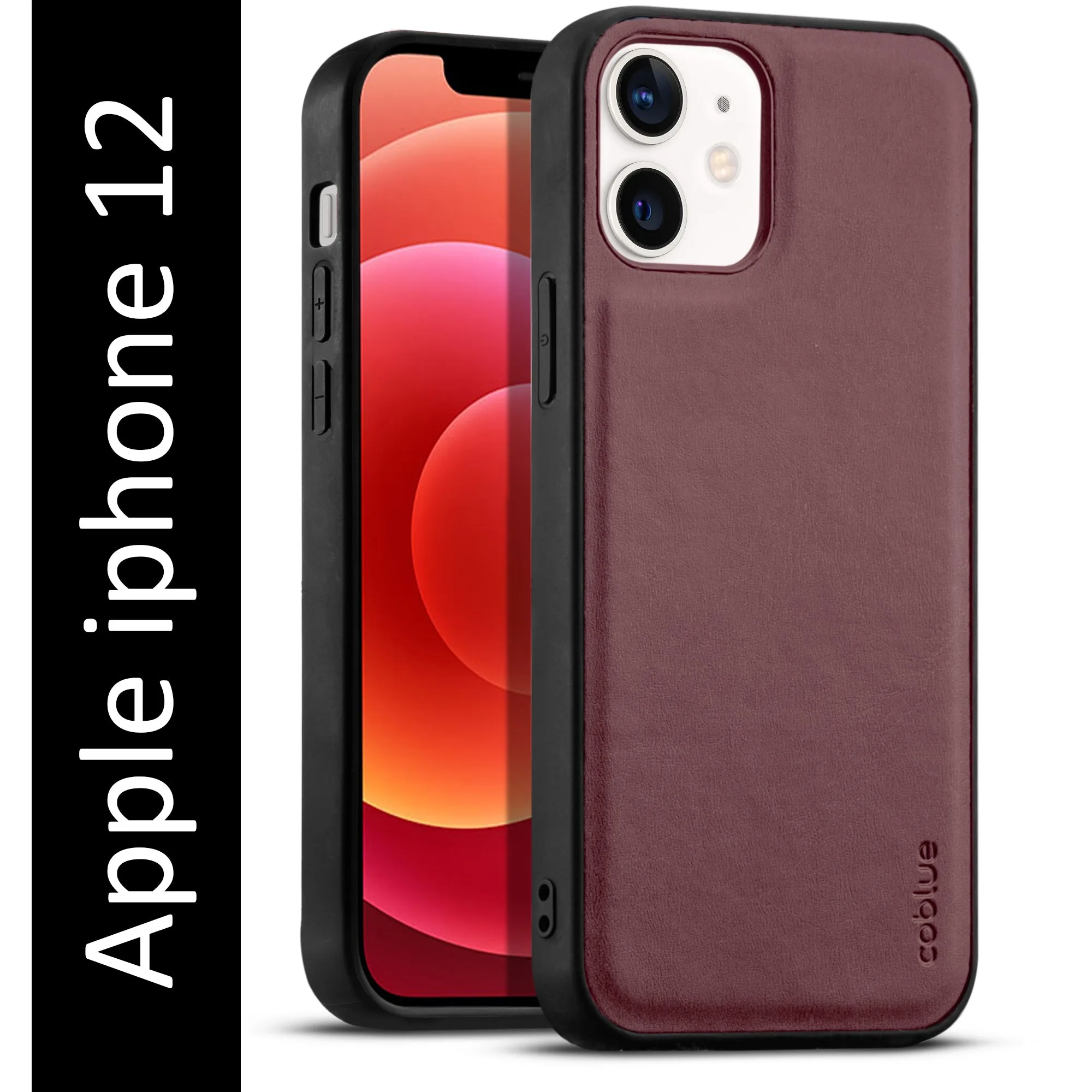 Elegant Leather Finish Back Cover for Apple iPhone 12