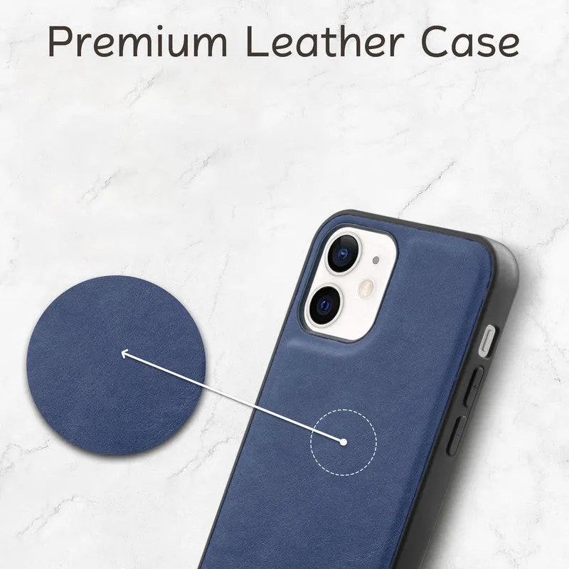 Elegant Leather Finish Back Cover for Apple iPhone 12