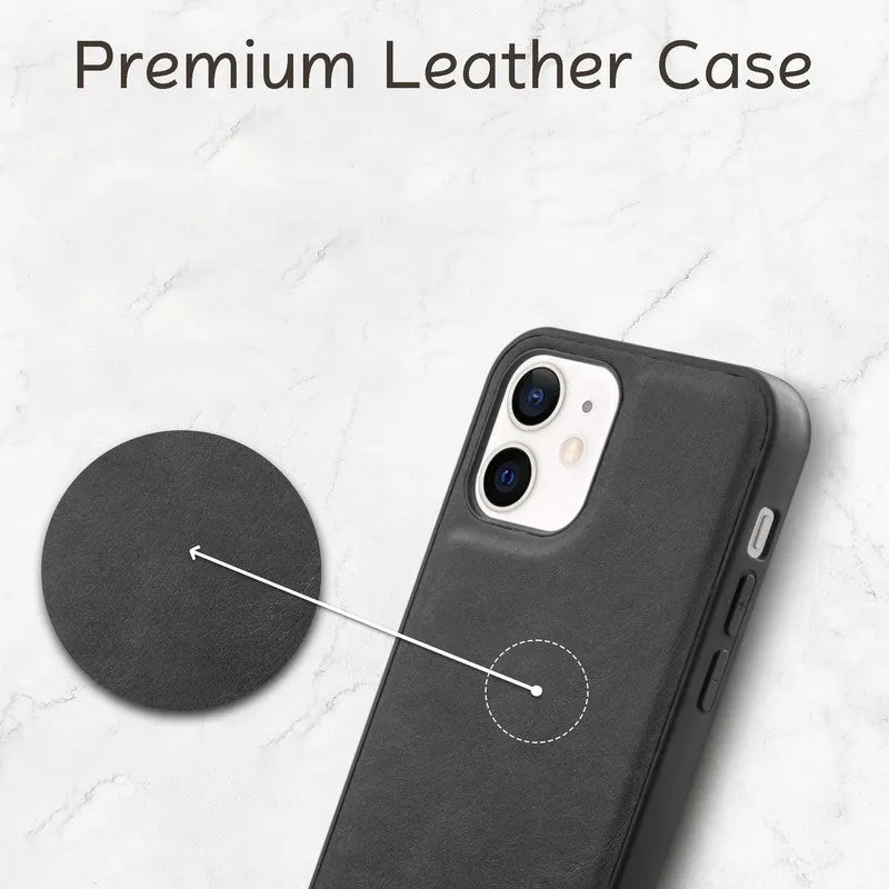 Elegant Leather Finish Back Cover for Apple iPhone 12