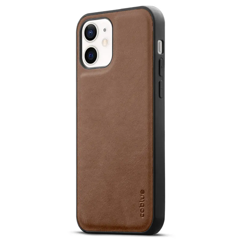 Elegant Leather Finish Back Cover for Apple iPhone 12