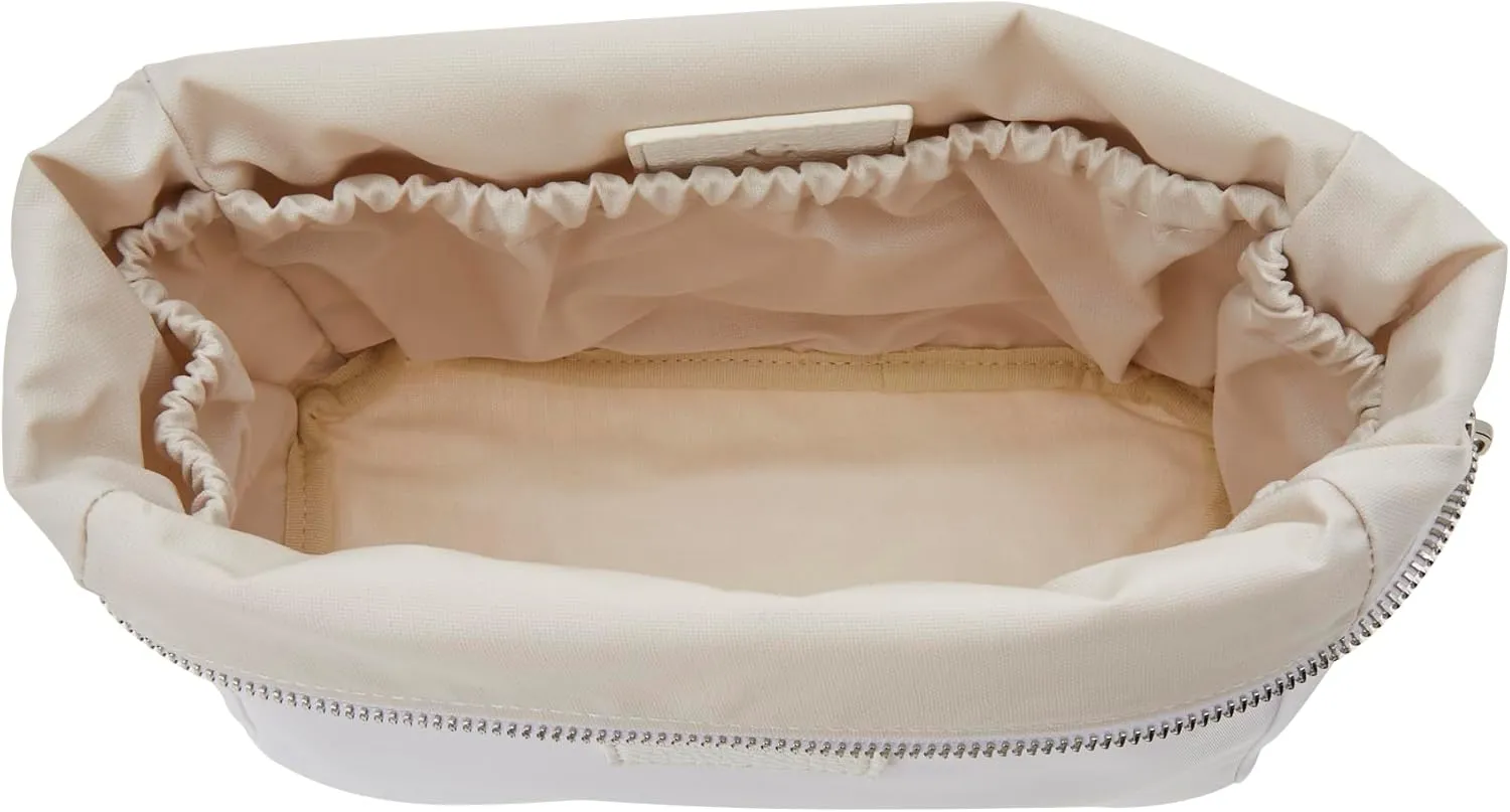 ETOILE - Jet Setter Travel Case Off White Soft Flexible and Foldable Makeup Cosmetic Travel Bag