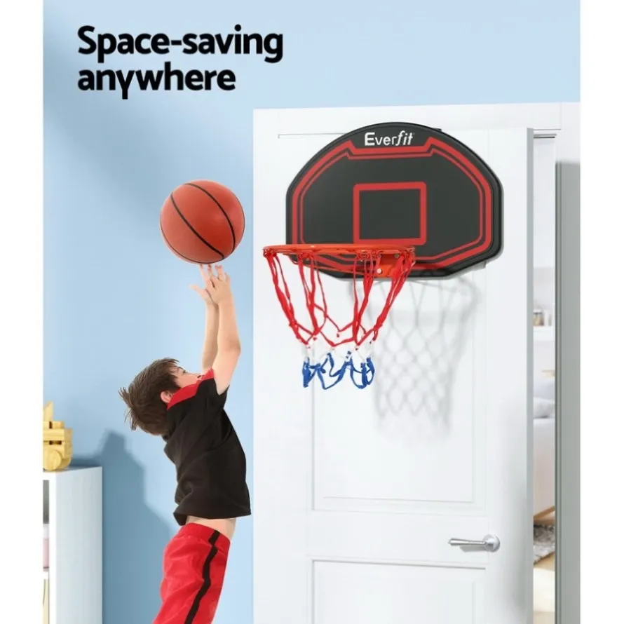 Everfit 38" Basketball Hoop Backboard Door Wall Mounted Ring Net Sports Kids BAS-HOOP-D38-BK