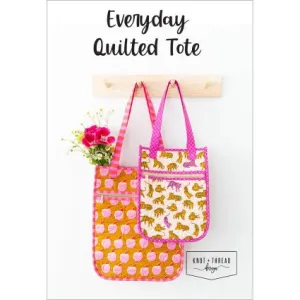Everyday Quilted Tote by Kaitlyn Howell for Knot & Thread (Printed Pattern)