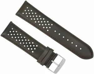 Ewatchparts 19mm Leather Watch Band Strap Compatible With Tag Heuer Carrera Perforated Quick Release Black