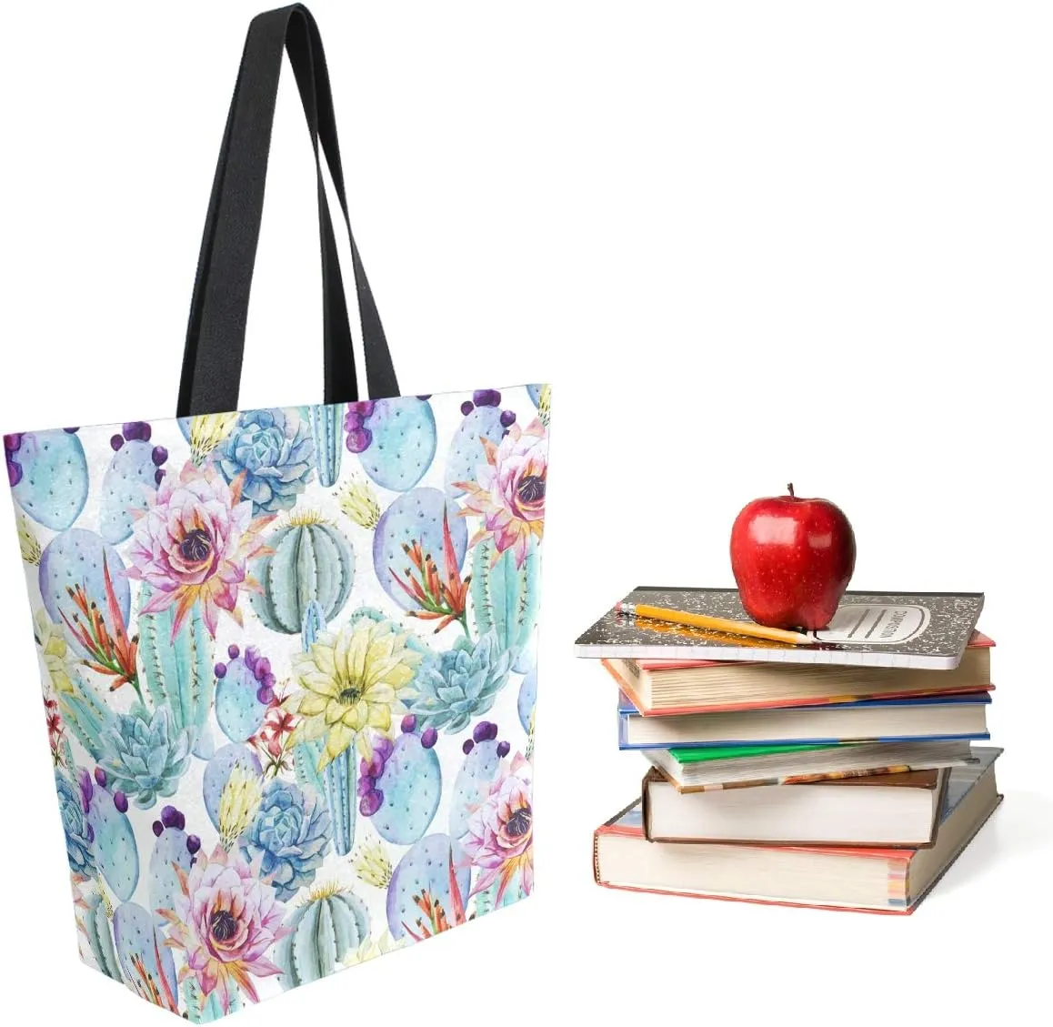 Fashion Beautiful Printed Pattern Extra Large Shoulder Tote Bag for Beach Travel Weekender Gym Grocery Shopping