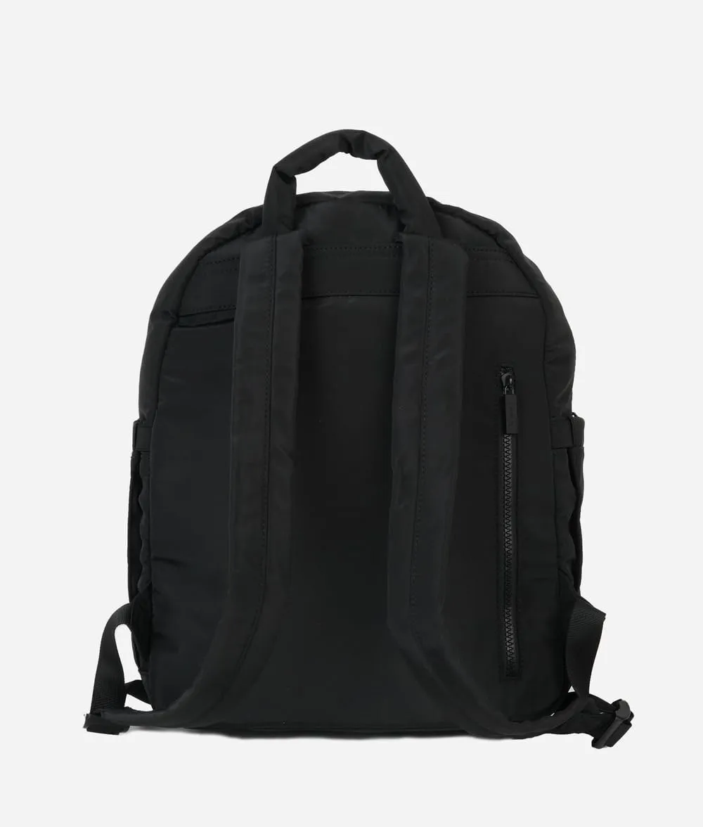 FAWN DESIGN Nylon Diaper Bag Backpack with Changing Pad, Black Backpack Diaper Bag with 11 Interior and 5 Exterior Pockets, Padded and Adjustable Straps for All Day Comfort, 16x13x7 inches