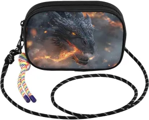 Fierce Dragon Flame Crossbody Bags for Women Cell Phone Purses Women's Shoulder Handbags Wallet Purse with Adjustable Strap