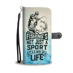Fishing Sport Wallet Phone Case with RFID Blocker