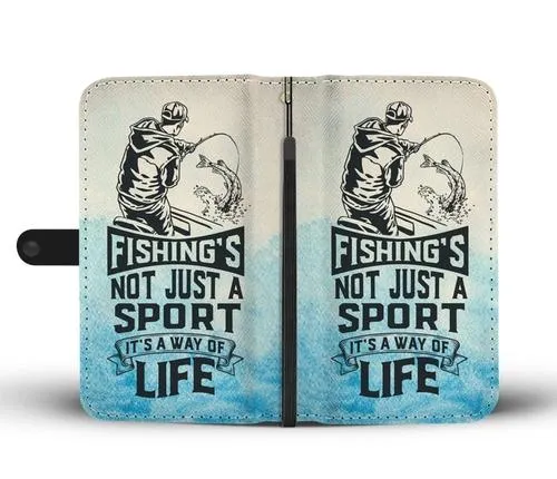 Fishing Sport Wallet Phone Case with RFID Blocker