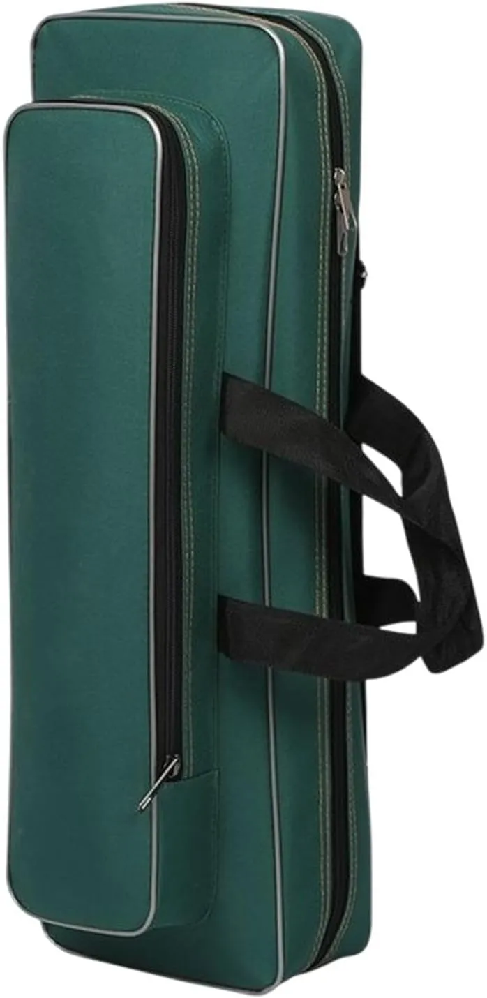 Fishing Tools Bag Fishing Rod Case Adjustable Shoulder Strap Large Capacity Rod Carrier Shoulders Bag for Ice Fishing Travel, Dark Green, 60cm