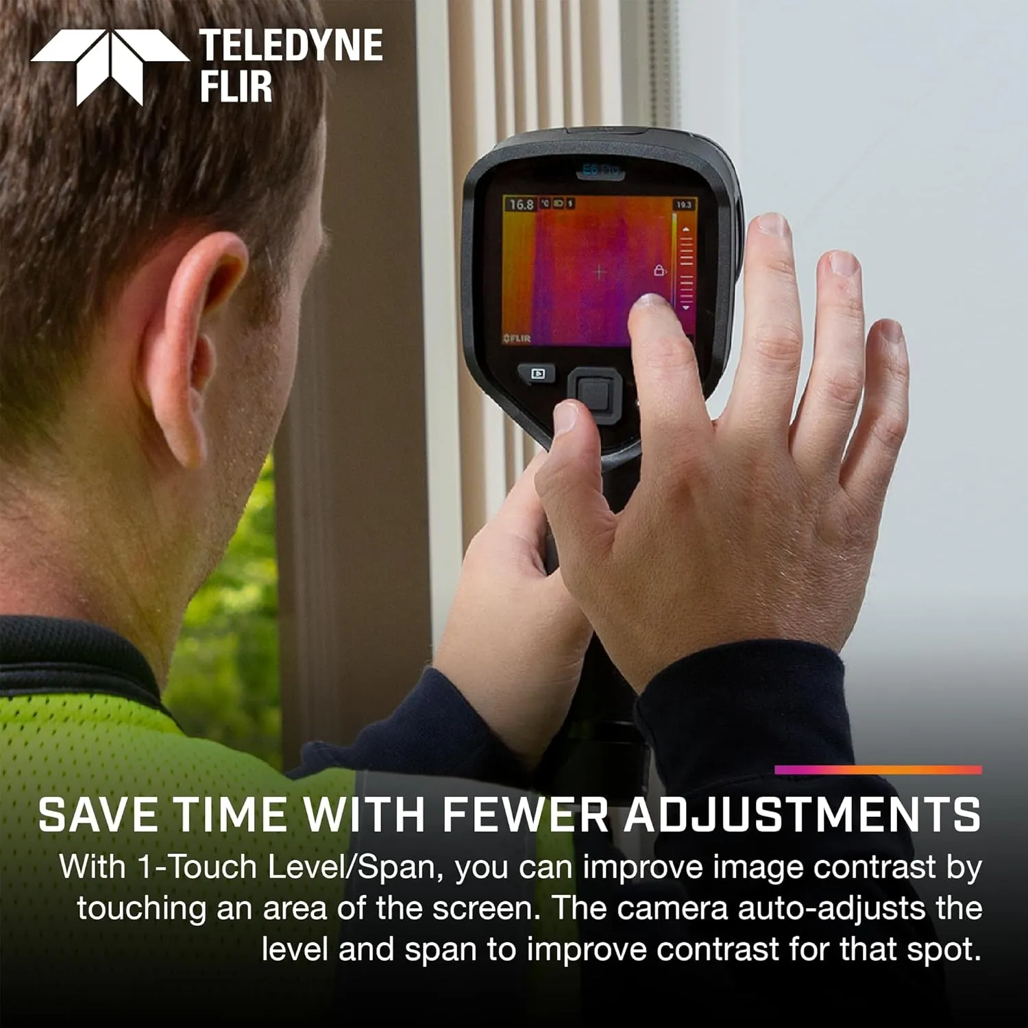 FLIR E6 Pro - Commercial Thermal Imaging Camera with Wifi. High Resolution Infrared Camera with FLIR Ignite Cloud
