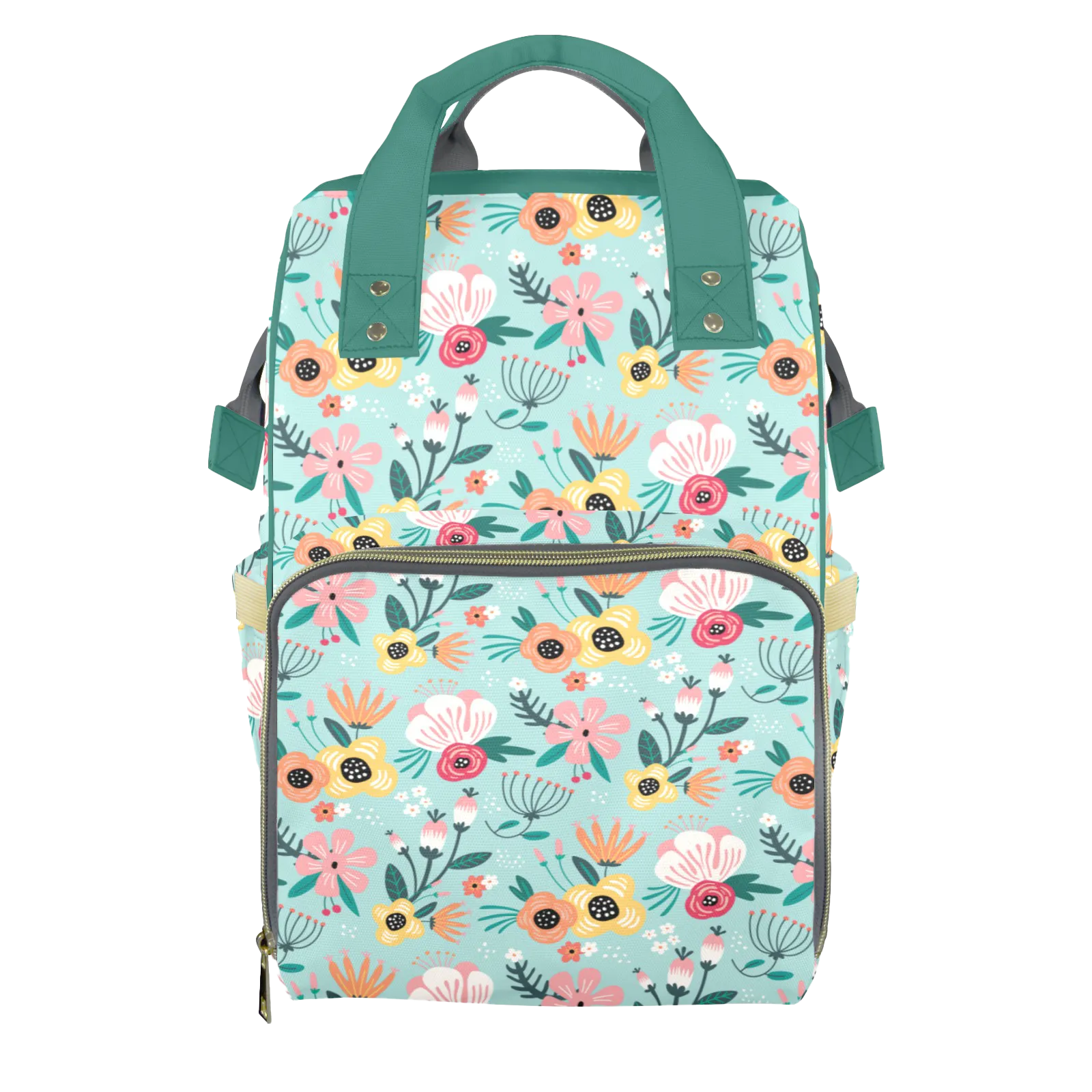 Floral Fancy Customizable Diaper Bag