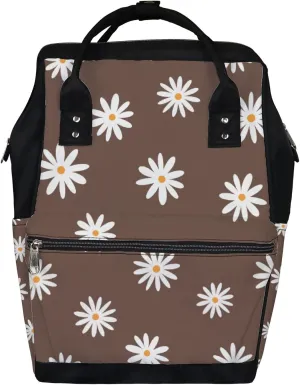 Floral Feminine Diaper Bag Backpack Waterproof Backpack Baby Nappy Changing Bag for Travel Large Capacity Durable and Stylish for Woman