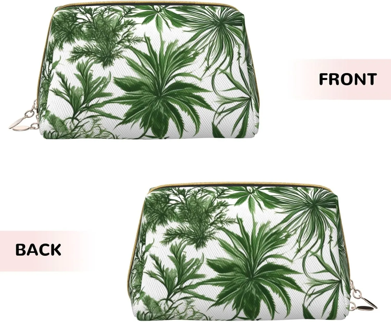 Flowering Herbs And Herbaceous Plants Travel Toiletry Organizer, Portable Makeup Bag For Women