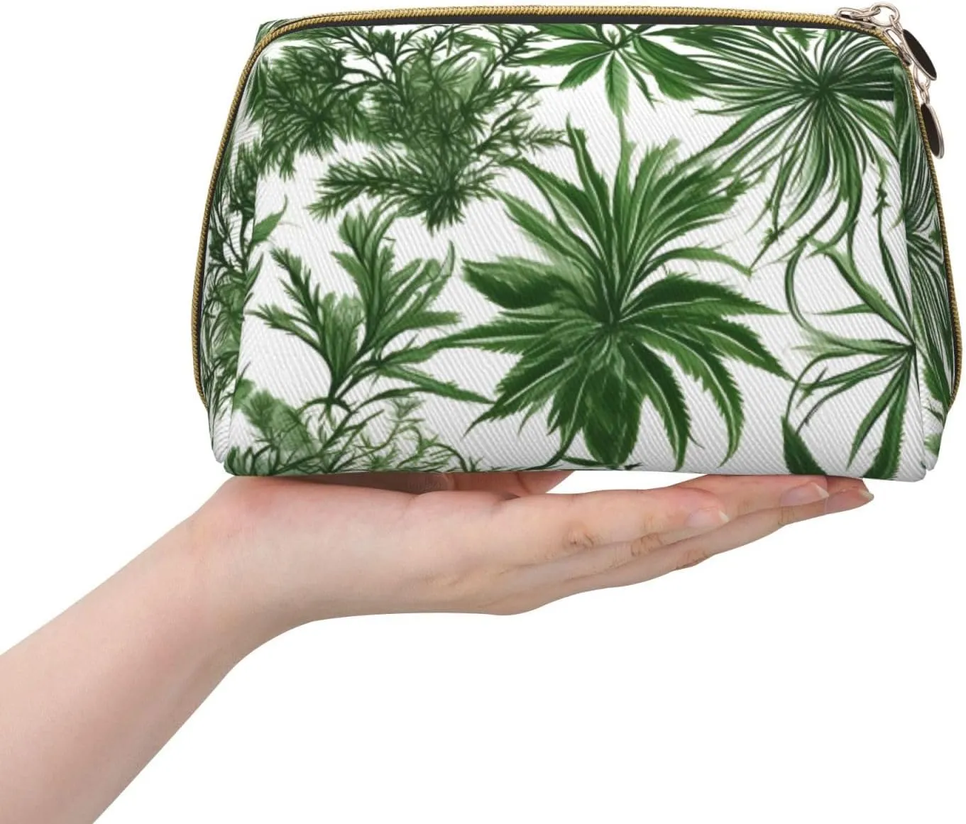 Flowering Herbs And Herbaceous Plants Travel Toiletry Organizer, Portable Makeup Bag For Women