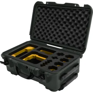 Foama Wheeled Carry-On Hard Case with Foam Insert for Sony FX-6 (Olive/Yellow, 28.5L)