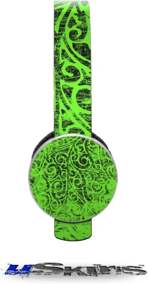 Folder Doodles Neon Green Decal Style Skin (fits Sol Republic Tracks Headphones - Headphones NOT Included)