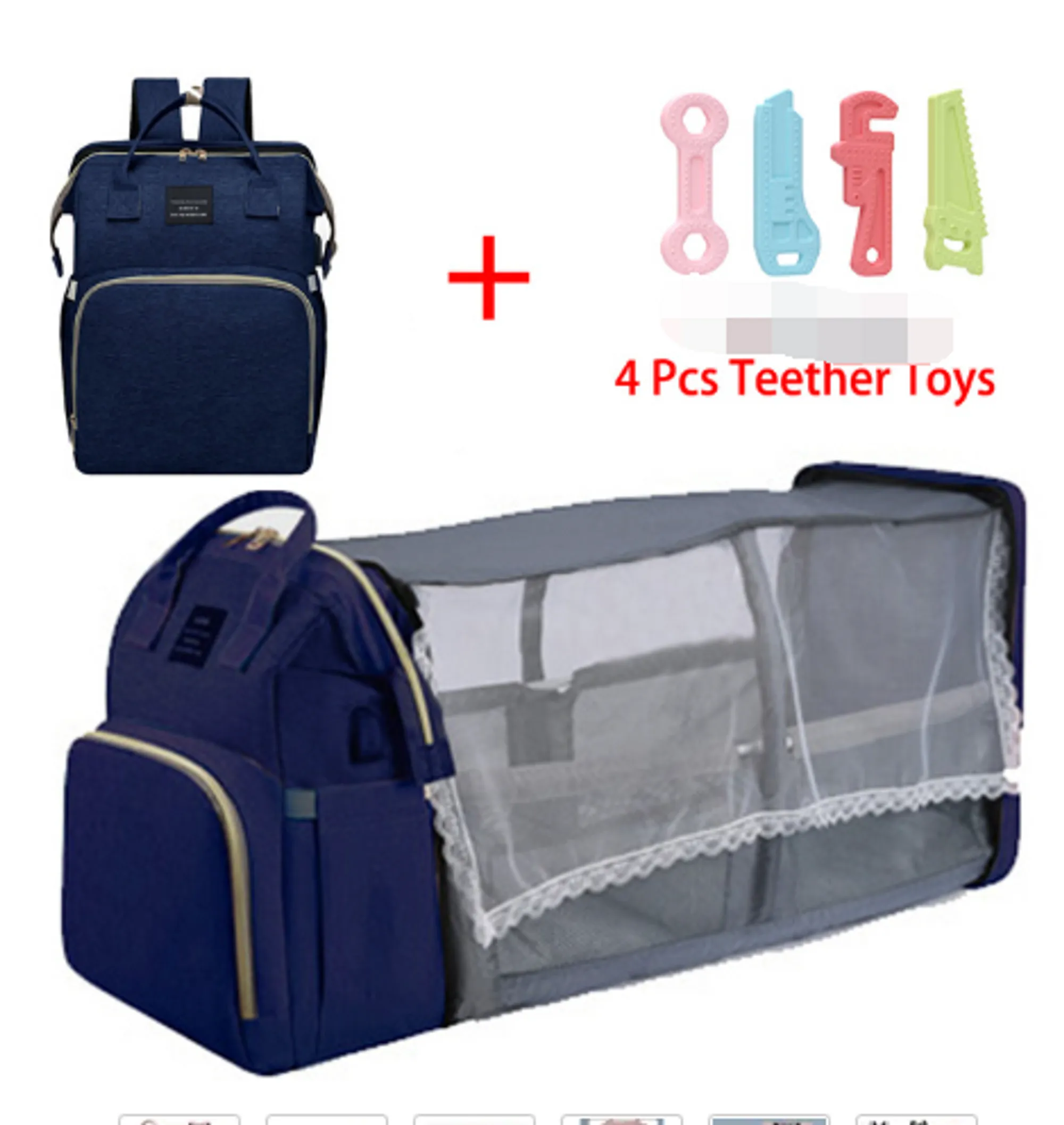 Folding Mommy Crib Bag Folding Fast worldwide shipping Buy-one-get-one-free