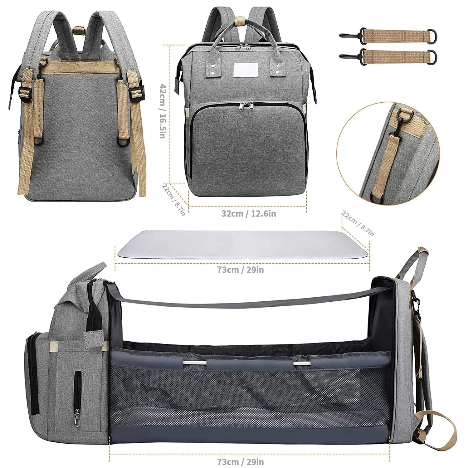 Folding Mommy Crib Bag Folding Fast worldwide shipping Buy-one-get-one-free