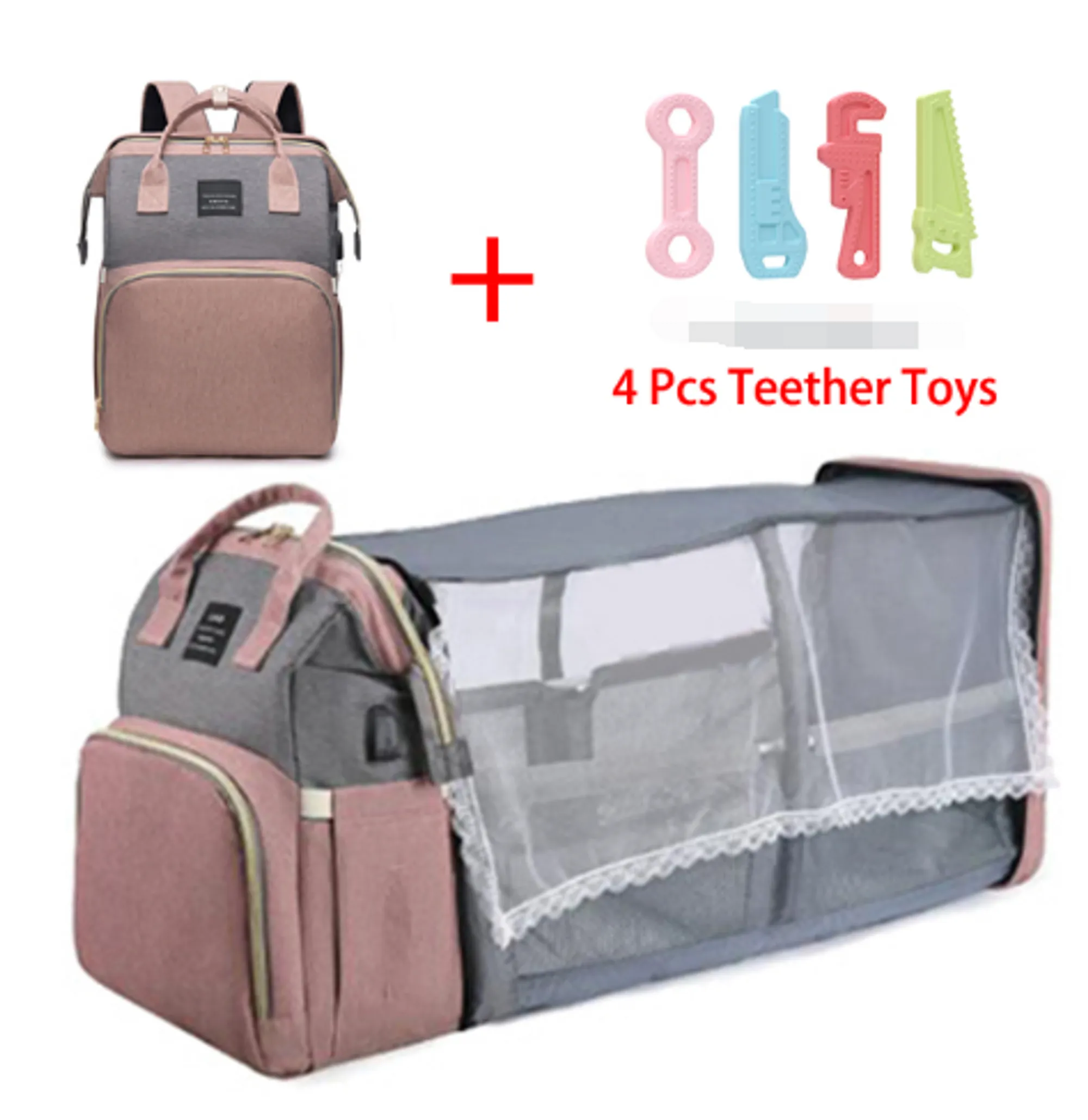 Folding Mommy Crib Bag Folding Fast worldwide shipping Buy-one-get-one-free