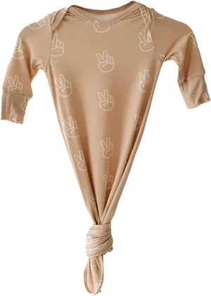 forever french Baby | Bamboo Knotted Gown Pajama | Baby Boy & Girl | 5% Spandex 95% Bamboo | Hypo-allergenic | Durable Design