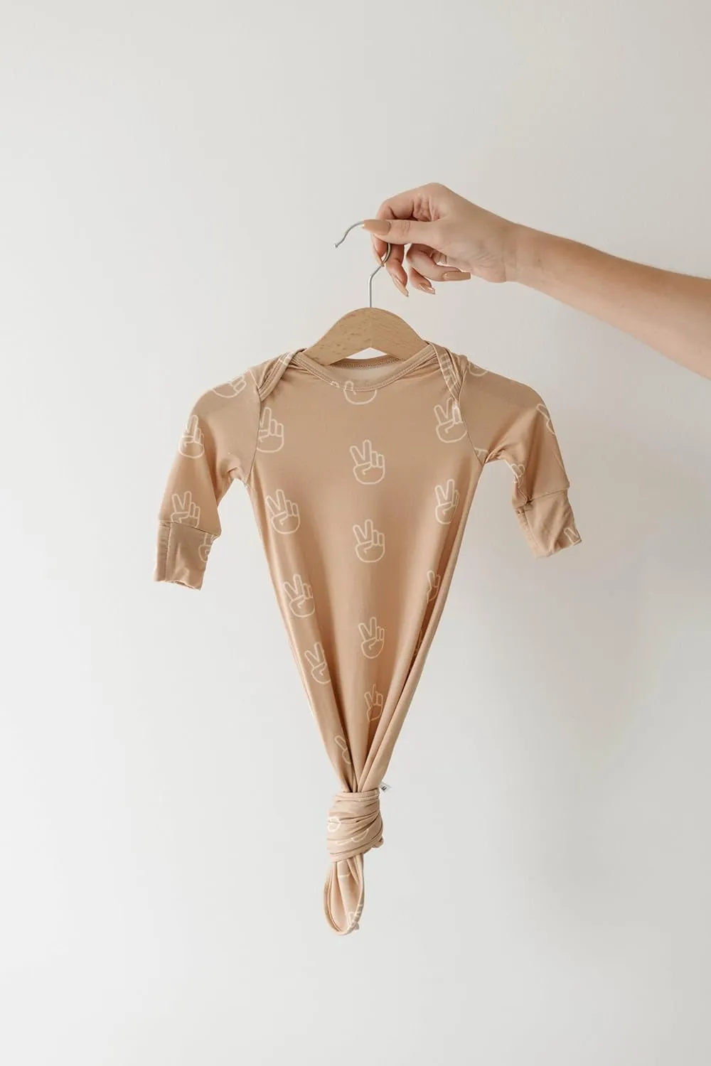 forever french Baby | Bamboo Knotted Gown Pajama | Baby Boy & Girl | 5% Spandex 95% Bamboo | Hypo-allergenic | Durable Design