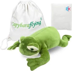 Frog Weighted Plush Pillow, 20" 4 lbs Frog Weighted Stuffed Animals, Cute Animal Plushie Dolls Throw Pillow Birthday Gifts for Kids & Adults