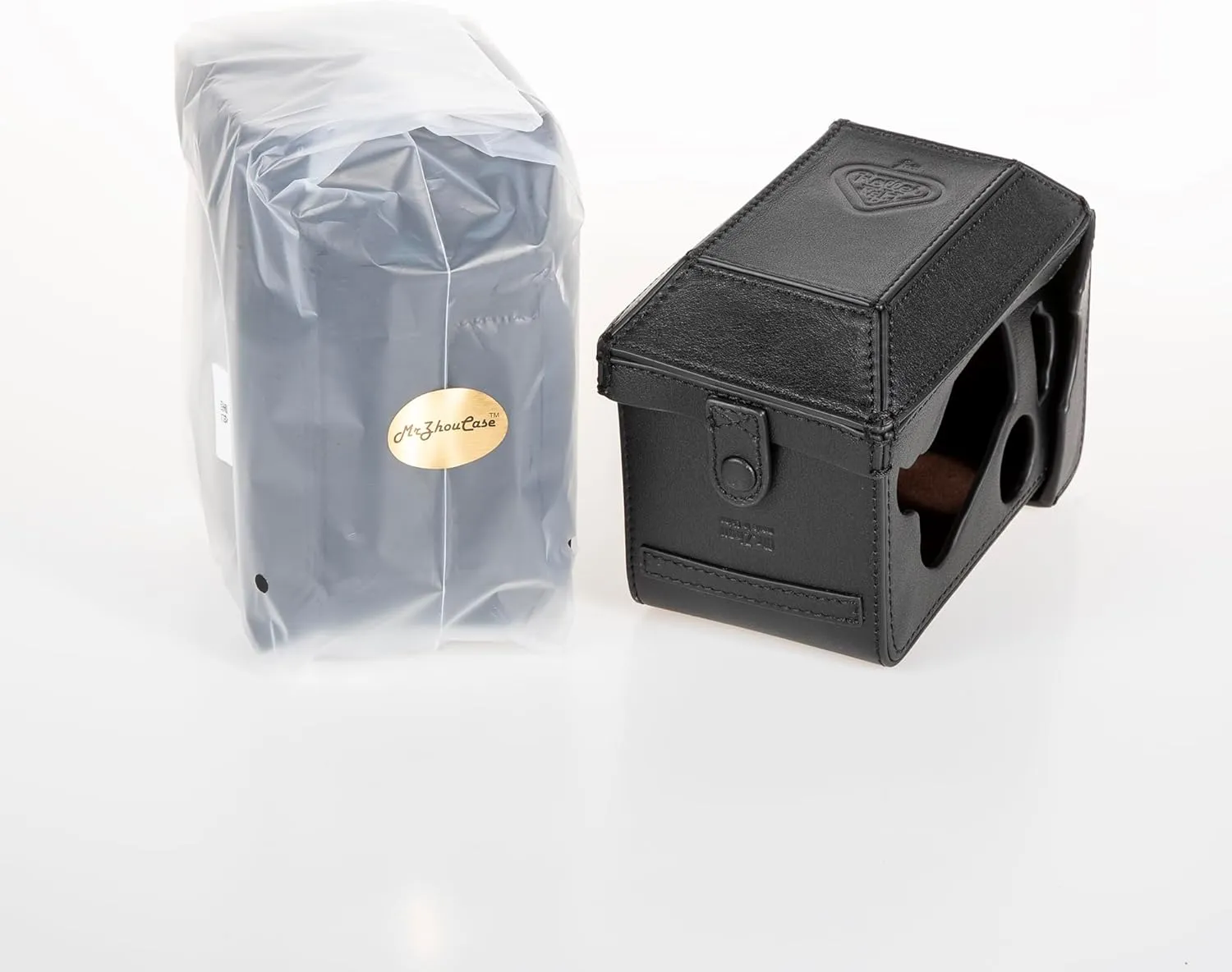 Full Protective Black Leather Case for Rolleiflex 2.8F 2.8E 2.8D, 3.5F, 3.5E, 3.5D and Accommodates Rolleikin 35MM Film Adapter Kit