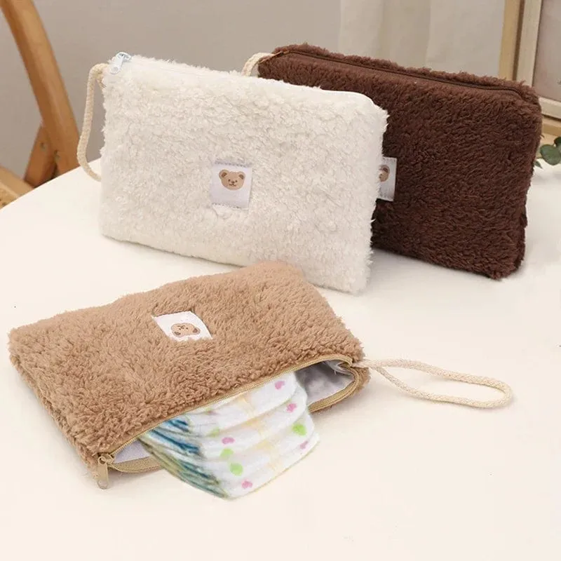 Fuzzy Pencil Case Storage Bag